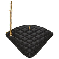 SAINT LAURENT Sade Series Sheepskin Clutch Women's Black
