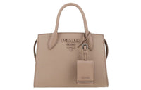 PRADA Leather Handbag Small Size Women's Light Brown