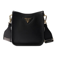 PRADA Leather Shoulder Bag Mini Women's Black