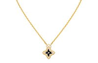 LOUIS VUITTON Ever Blossom Pendant Yellow Gold Onyx & Diamonds