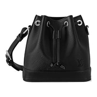 LOUIS VUITTON Leather Handbag Shoulder Bag Women's Black