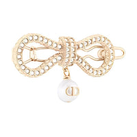 DIOR Resin Hair Clips Women's Gold