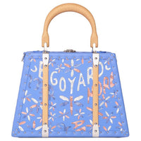 GOYARD Saigon Calfskin Hard Case Handbag Mini Women's Blue