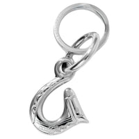 HERMES Stainless Steel Keychains Women's Silver