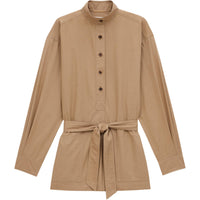 SAINT LAURENT Button Detailed Belted Tunic