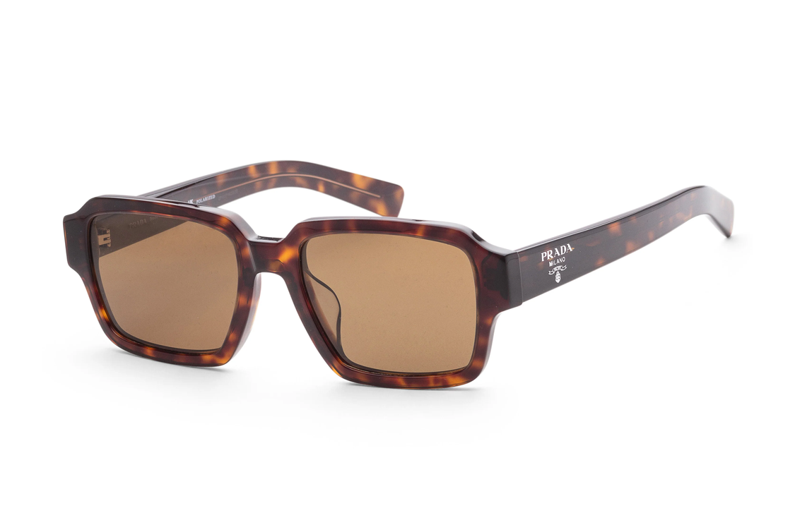 PRADA Acetate Irregular Shape Sunglasses Men's Tortoiseshell
