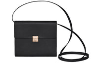 HERMES Clic Mysore Goat Skin Wallet, Handheld Shoulder Bag, Crossbody Bag Regular Women's Black