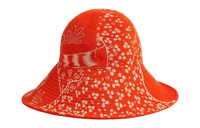 HERMES Bucket Hats Women's Orange Red
