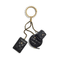 CHANEL Sheepskin 3-in-1 Bangle Wrist Bag Unisex