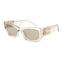MIU MIU Acetate Rectangular Sunglasses Women's White