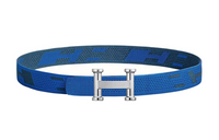 HERMES Belt Men's Blue Width: 3.2cm