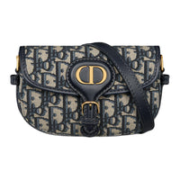 DIOR Bobby Cotton Handbag Shoulder Bag Crossbody Bag Mini Women's Blue
