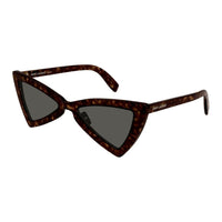 SAINT LAURENT Irregular Shape Sunglasses Women's Tortoiseshell