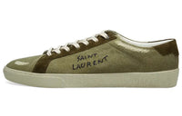 SAINT LAURENT Low Top Stylish Skateboarding Shoes Men's Green Vintage Version