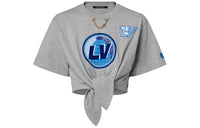 LOUIS VUITTON FLIGHT MODE Drop Shoulder Sleeve T-Shirt Women's Gray