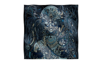 HERMES Mulberry Silk Scarves Men's Blue