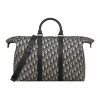 DIOR Cotton Shoulder Bag Crossbody Bag Handbag Unisex Beige & Black
