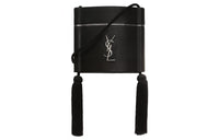 SAINT LAURENT Sheepskin Crossbody Bag Shoulder Bag Women's Black