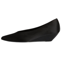 Loro Piana Viola Wedge Heel High Heels 4cm Women's Black