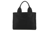 PRADA Leather Tote Bag Shopping Bag Handbag Women's Black