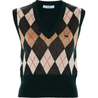 PRADA Checked Knitted Vest