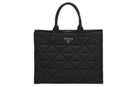 PRADA Recycled Nylon Tote Bag Shopping Bag Handbag Men's Black