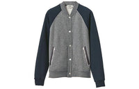 HERMES Baseball Jerseys Men Gray Blue