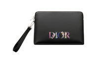 DIOR Grained Calfskin Clutch Men's Black