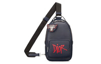 DIOR Shawn Collaboration Cow Leather Shoulder Bag Crossbody Bag Regular Men's Navy
