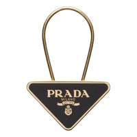 PRADA FW25 Lacquered Keyring 'Black Gold' 1PS063-66A-F019F