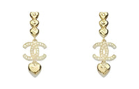 CHANEL Earrings Women's Gold