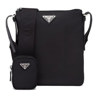 PRADA Nylon Fabric Crossbody Bags Shoulder Bags Unisex Black