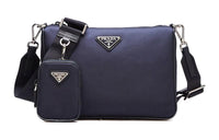PRADA Saffiano Leather Messenger Bag Briefcase Shoulder Bag Crossbody Bag Regular Men's Blue