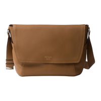PRADA Leather Crossbody One Shoulder Handbags Men's Caramel