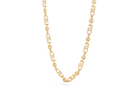 CELINE Multi Logo Necklace In Brass With Finish