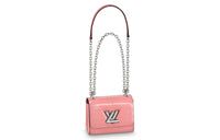 LOUIS VUITTON Twist Crocodile Leather Shoulder Bag Crossbody Bag Mini Women's Pink