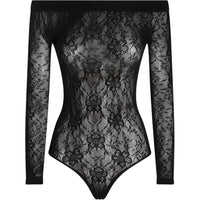 SAINT LAURENT Lace Detailed Off-Shoulder Top