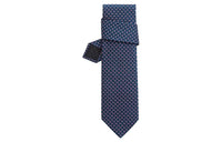 HERMES Tie Men's Marine Blue/Rose