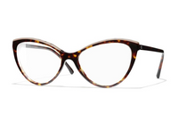 CHANEL Plate Frame Cat Eye Eyeglass Frames Unisex