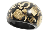 CHANEL Rings Women's Black