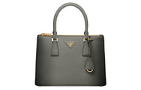 PRADA Saffiano Leather Shoulder Bag Crossbody Bag Handbag Medium Size Women's Gradient Gray