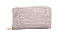 LOUIS VUITTON Crocodile Leather Wallet Women's Grab Iron Gray