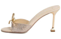 MIU MIU Slide Slippers Women's Beige