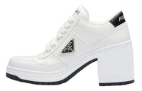 PRADA Prada Downtown Chunky Heel High Heels 8cm Women's White