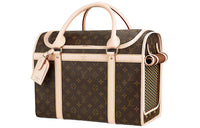 LOUIS VUITTON Leather Pet Bag Handbag Women's Monogram Print