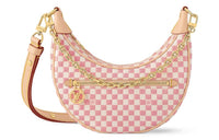 LOUIS VUITTON Loop Canvas With Leather Moon Bag Handbag Shoulder Bag Women's Pink & White