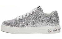 MIU MIU Low Top Stylish Skateboarding Shoes Women's Silver