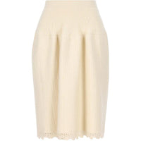 Loro Piana Ribbed Waist-Band Knit Skirt