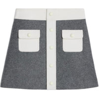 CELINE SS25 Casual Short Skirts Women's Medium Gray