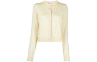 MIU MIU SS21 Fitted Sweater Women's Beige Yellow